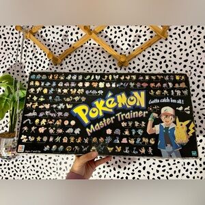 {INCOMPLETE} Hasbro Pokemon Master Trainer Game Board 1999 Edition